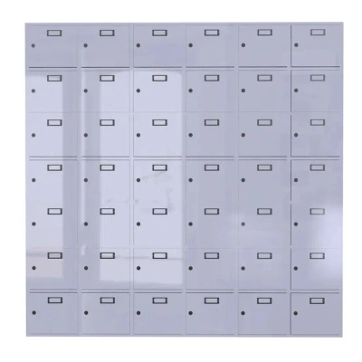 Шкаф для касок на 42 ячейки (6х7) 2300x2400x350 мм Светло-серый