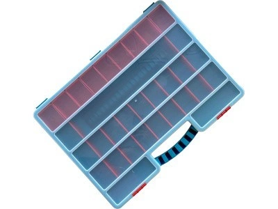 Органайзер 517х395х60 с лотками, с планкой, с разделителями, 38 ячеек, код: 36996