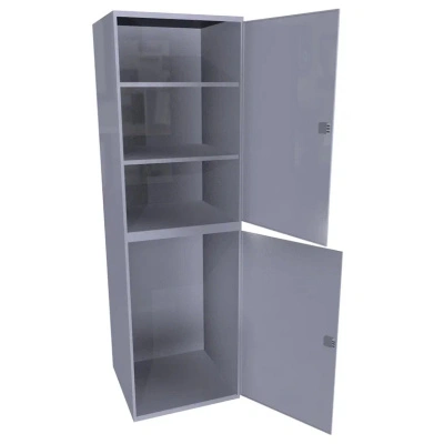 Шкаф для хранения бронежилетов и касок (2 полки) 2000x600x600 мм Светло-серый