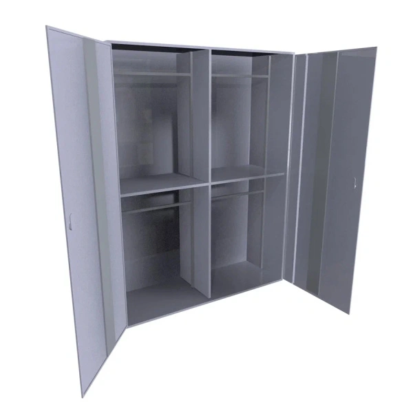 Шкаф для хранения бронежилетов с полкой 1800x1400x500 мм Светло-серый