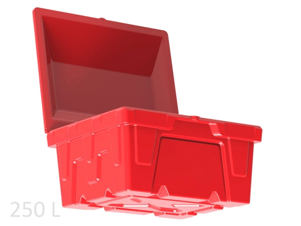 Ящик 250 литров красный