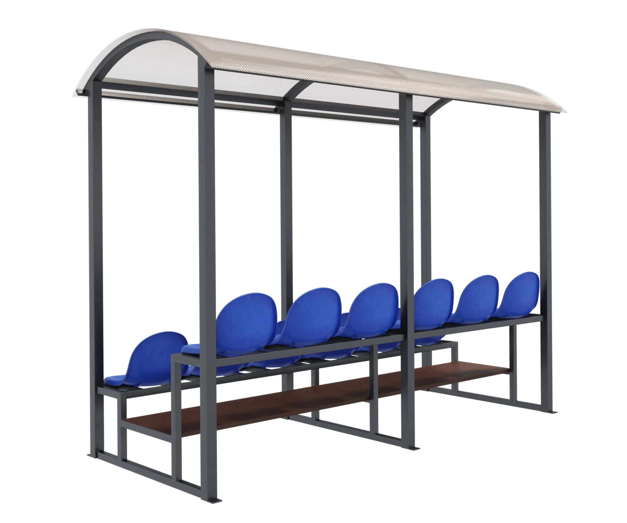 Трибуна двухрядная на 12 мест с навесом «Прайм-12»