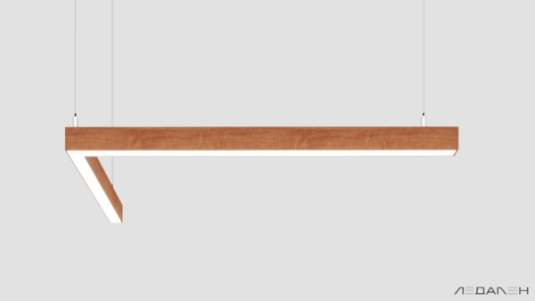 L-образный светильник WOOD ANGLE L 4000K 32W, корпус Груша