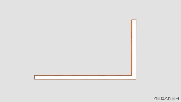 L-образный светильник WOOD ANGLE L 4000K 32W, корпус Груша