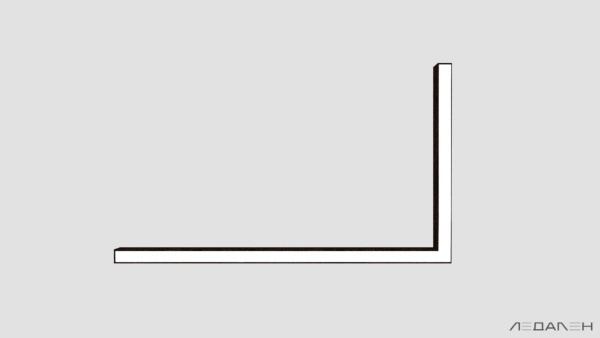 L-образный светильник WOOD ANGLE L 6000K 32W, корпус Венге