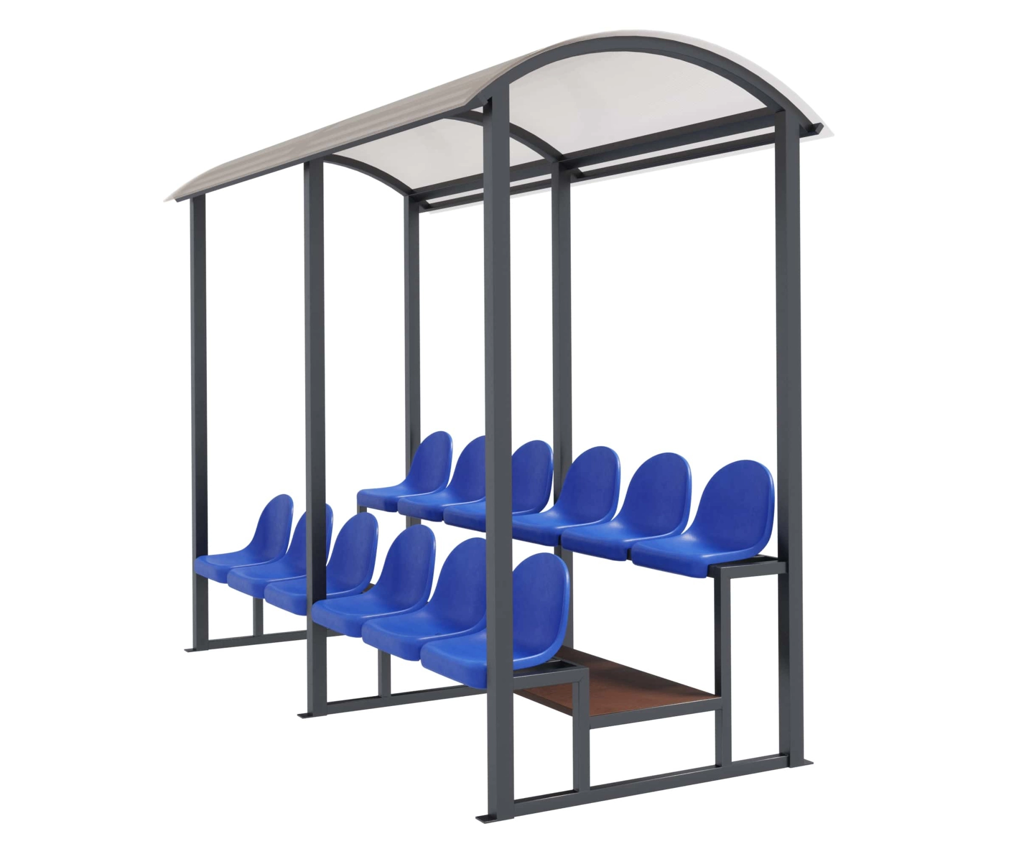 Трибуна двухрядная на 12 мест с навесом «Прайм-12»