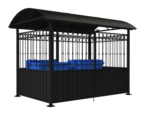 Контейнерная площадка для ТБО «МАФ - 7» 3,2 м (на 2 евроконтейнера)