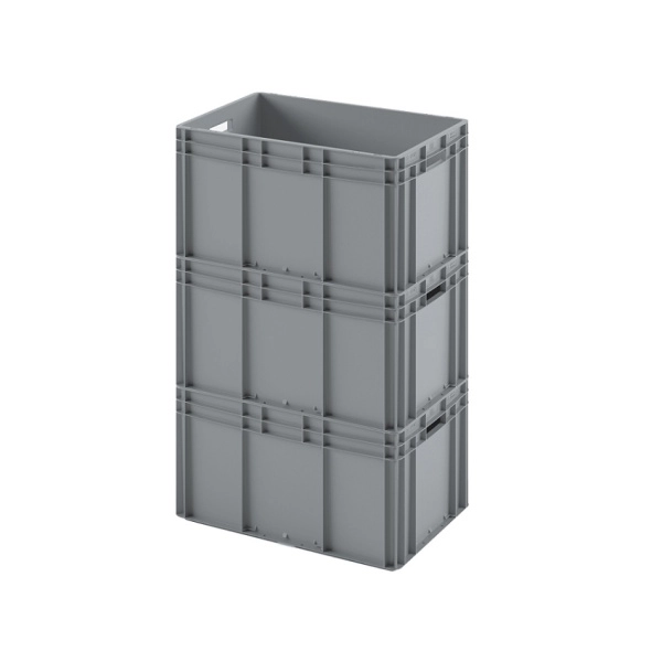 Евроконтейнер ЕС-6432.4 с усиленным дном и закрытыми ручками, 600х400х320 мм