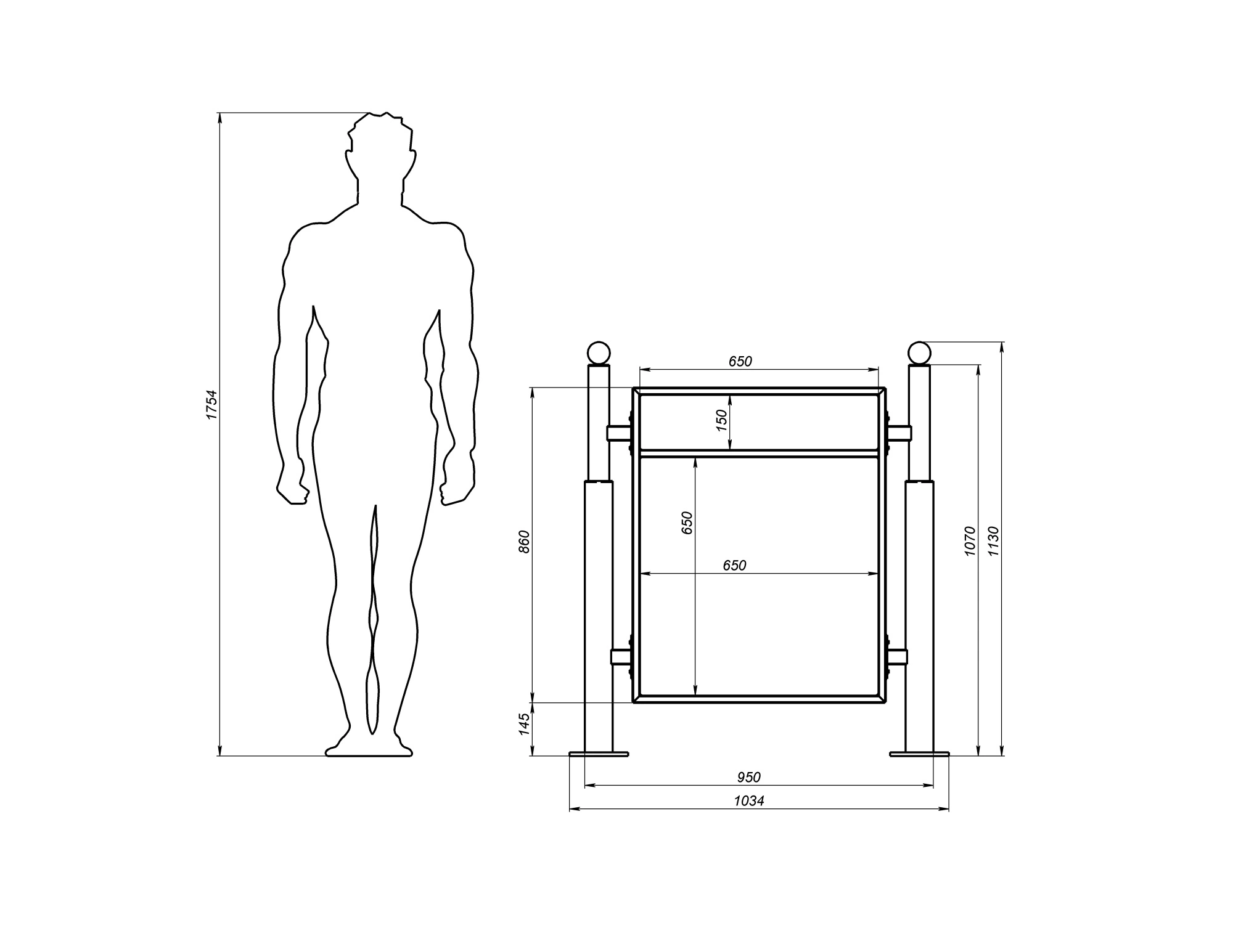 Указатель стальной низкий арт. 386