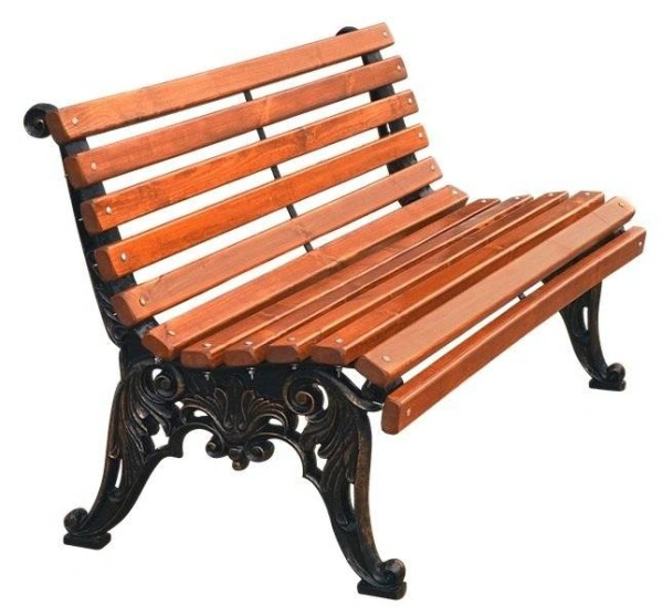 Скамейка чугунная «Белые ночи» без подлокотников 2,0 м (2 опоры)