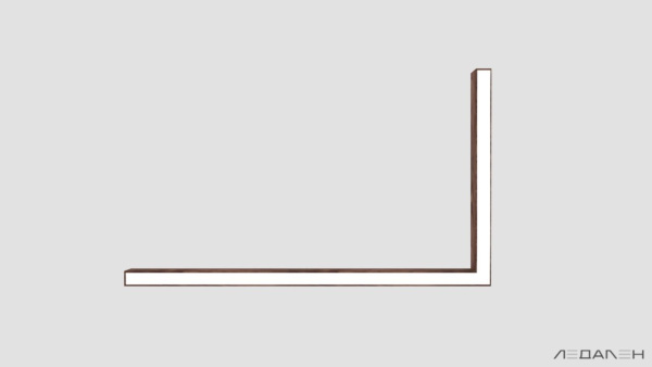 L-образный светильник WOOD ANGLE L 5000K 32W, корпус Американский орех