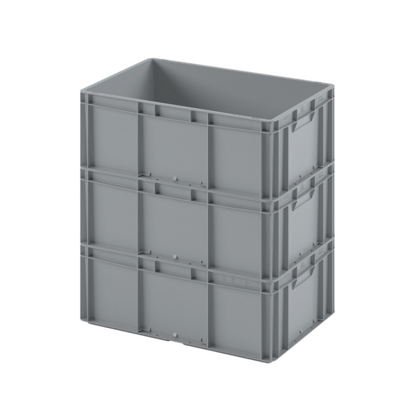 Евроконтейнер ЕС-6422.4 с усиленным дном и закрытыми ручками, 600х400х220 мм