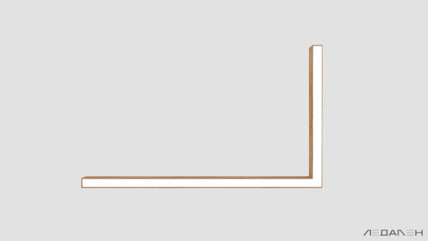 L-образный светильник WOOD ANGLE L 4000K 32W, корпус Дуб