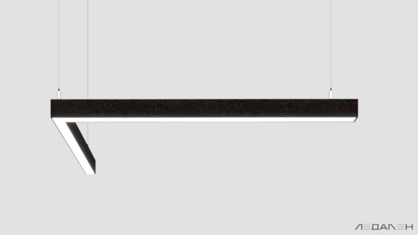 L-образный светильник WOOD ANGLE L 3000K 32W, корпус Венге