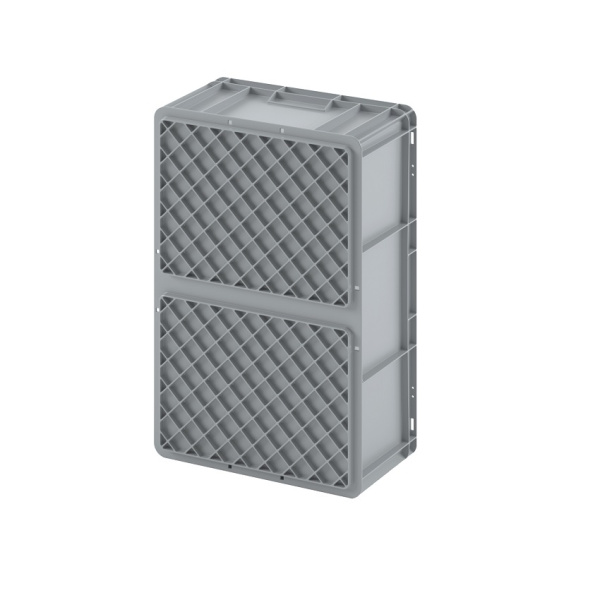 Евроконтейнер ЕС-6442.4 с усиленным дном и закрытыми ручками, 600х400х420 мм